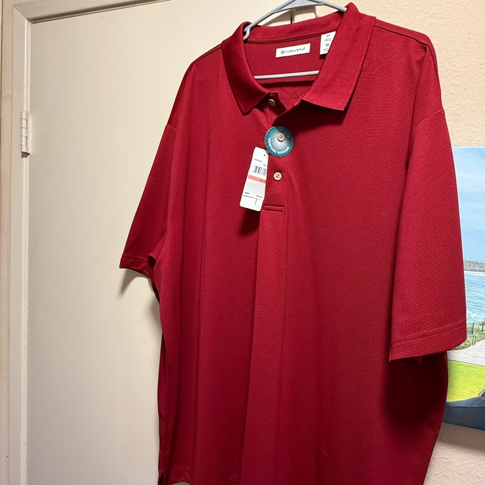 Cubavera Men's Red Polo Shirt